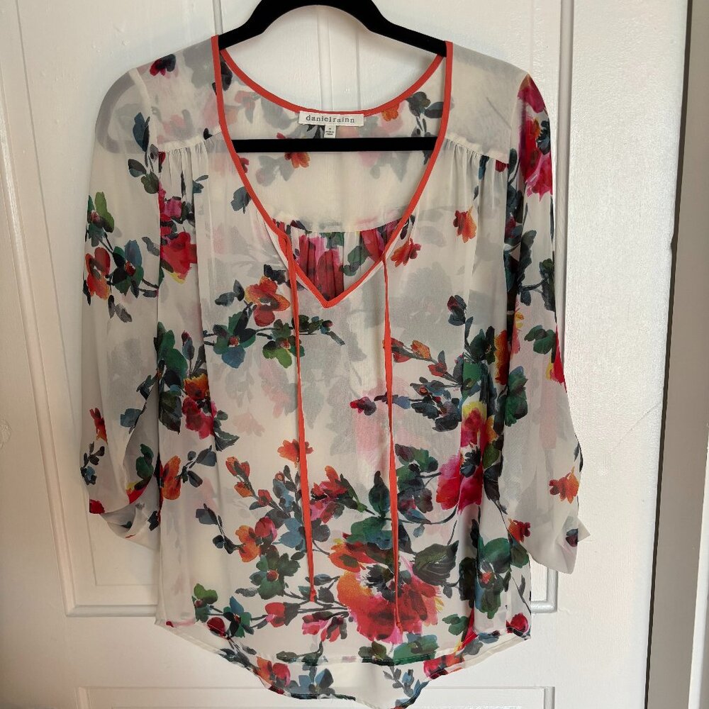 Long sleeve, loose, sheer top